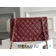 Chanel Classic Flap bag Medium 25 Red with gold hardware, Caviar leather, Hass Factory leather, edge stitching.