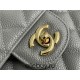 Chanel Classic Flap bag Medium 25 Gray with gold hardware, Caviar leather, Hass Factory leather, edge stitching.