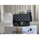 Chanel Classic Flap bag Mini 17 Black with gold hardware, Caviar leather, Hass Factory leather.