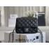 Chanel Classic Flap bag Mini 17 Black with silver hardware, Caviar leather, Hass Factory leather.