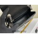 Chanel Classic Flap bag Mini 17 Black with silver hardware, Caviar leather, Hass Factory leather.