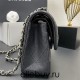 Chanel Classic Flap bag Small 23 Black with silver hardware, Caviar leather, seamless, red interior.