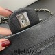 Chanel Classic Flap bag Small 23 Black with silver hardware, Caviar leather, seamless, red interior.