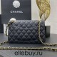 Chanel Classic Flap bag Small 23 Black with gold hardware, Caviar leather, seamless, red interior.