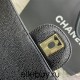 Chanel Classic Flap bag Jumbo 28 Black with gold hardware, Caviar leather, edge stitching, red interior.