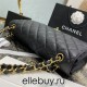 Chanel Classic Flap bag Jumbo 30 Black with gold hardware, Caviar leather, edge stitching, red interior.