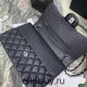 Chanel Classic Flap bag Jumbo 30 Black with silver hardware, Caviar leather, edge stitching, red interior.