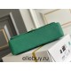 Chanel Classic Flap bag Medium 25 Green with champagne gold hardware, Caviar leather, Hass Factory leather, seamless.