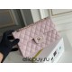 Chanel Classic Flap bag Small 23 Light Pink with champagne gold hardware, Caviar leather, Hass Factory leather, seamless.