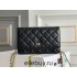 Chanel WOC Black with Gold Hardware Lamb Leather Hass Factory leather Red Interior 19x12x3.5cm