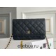 Chanel WOC Black with Gold Hardware Caviar Leather Hass Factory leather Red Interior 19x12x3.5cm