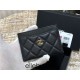 Chanel Classic Card Holder Black with Gold Hardware Lamb Leather Hass Factory leather Red Interior 11x7x1cm