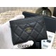 Chanel Classic Card Holder Black with Gold Hardware Caviar Leather Hass Factory leather Red Interior 11x7x1cm