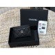 Chanel Classic Card Holder Black with Silver Hardware Caviar Leather Hass Factory leather Red Interior 11x7x1cm