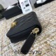 Chanel Leboy Key Pouch Black with Gold Hardware Lamb Leather Hass Factory leather Small Card Holder Coin Purse 11cm