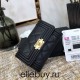 Chanel Leboy Key Pouch with Flap Black with Gold Hardware Caviar Leather Hass Factory leather Small Card Holder Coin Purse 11cm