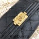 Chanel Leboy Key Pouch with Flap Black with Gold Hardware Caviar Leather Hass Factory leather Small Card Holder Coin Purse 11cm