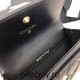 Chanel Leboy Key Pouch with Flap Black with Gold Hardware Lamb Leather Hass Factory leather Small Card Holder Coin Purse 11cm