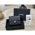 Chanel Classic Flap Wallet Short Black with Gold Hardware Caviar Leather Hass Factory leather 11x10cm