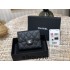 Chanel Classic Flap Wallet Short Black with Silver Hardware Caviar Leather Hass Factory leather 11x10cm