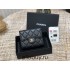 Chanel Classic Flap Wallet Short Black with Gold Hardware Lamb Leather Hass Factory leather 11x10cm