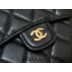 Chanel Classic Flap Wallet Short Black with Gold Hardware Lamb Leather Hass Factory leather 11x10cm