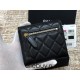 Chanel Classic Flap Wallet Short Black with Gold Hardware Lamb Leather Hass Factory leather 11x10cm