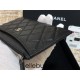 Chanel Long Wallet Black with Silver Hardware Caviar Leather Hass Factory leather 20x10cm