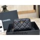 Chanel Classic Card Holder Black with Gold Hardware Caviar Leather Hass Factory leather 11cm