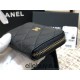 Chanel Classic Card Holder Black with Gold Hardware Lamb Leather Hass Factory leather 11cm