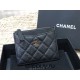 Chanel Classic Card Holder Black with Gold Hardware Caviar Leather Hass Factory leather 11x8cm