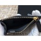 Chanel Classic Card Holder Black with Gold Hardware Lamb Leather Hass Factory leather 11x8cm