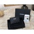 Chanel Leboy Card Holder Black with Silver Hardware Caviar Leather Hass Factory leather 11x8cm