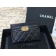 Chanel Leboy Card Holder Black with Gold Hardware Caviar Leather Hass Factory leather 11x8cm