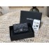 Chanel Classic Flap Wallet Black with Silver Hardware Caviar Leather Hass Factory leather 11x9cm