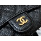 Chanel Classic Flap Wallet Black with Gold Hardware Caviar Leather Hass Factory leather 11x9cm