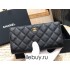 Chanel Long Wallet Folded Black with Gold Hardware Caviar Leather Hass Factory leather 19cm