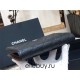 Chanel Long Wallet Folded Black with Silver Hardware Caviar Leather Hass Factory leather 19cm