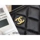 Chanel Long Wallet Folded Black with Gold Hardware Lamb Leather Hass Factory leather 19cm