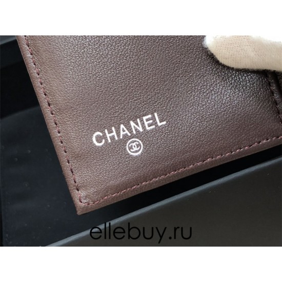 Chanel Classic Wallet Long Black with Silver Hardware Lamb Leather Hass Factory leather 18cm