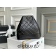 Chanel Gabrielle 2021 Backpack Black with Silver Hardware Lamb Leather Hass Factory leather 23x23x11cm