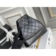 Chanel Gabrielle 2021 Backpack Black with Silver Hardware Lamb Leather Hass Factory leather 23x23x11cm