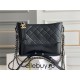 Chanel Gabrielle Hobo Black with Gold Hardware Lamb Leather Hass Factory leather 15x20x8cm