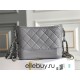 Chanel Gabrielle Hobo 22A Gray with Gold Hardware Lamb Leather Hass Factory leather 15x20x8cm