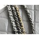 Chanel Gabrielle Hobo 22A Gray with Gold Hardware Lamb Leather Hass Factory leather 15x20x8cm