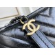 Chanel Gabrielle Hobo Black with Gold Hardware V Pattern Lamb Leather Hass Factory leather 15x20x8cm