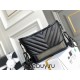 Chanel Gabrielle Hobo Black with Silver Hardware V Pattern Lamb Leather Hass Factory leather 15x20x8cm