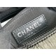 Chanel Gabrielle Hobo Black with Silver Hardware V Pattern Lamb Leather Hass Factory leather 15x20x8cm