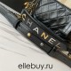 Chanel Gabrielle Hobo Black with Gold Hardware New Alphabet Shoulder Strap Lamb Leather Hass Factory leather 20cm