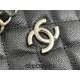 Chanel 22S Small Barrel Bag Black Champagne Gold Hardware Caviar Leather Hass Factory leather 16x15x9cm